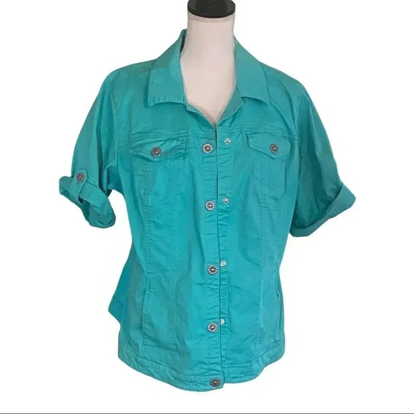 Dress barn size 14/16 short sleeve jacket EUC - Picture 2 of 9